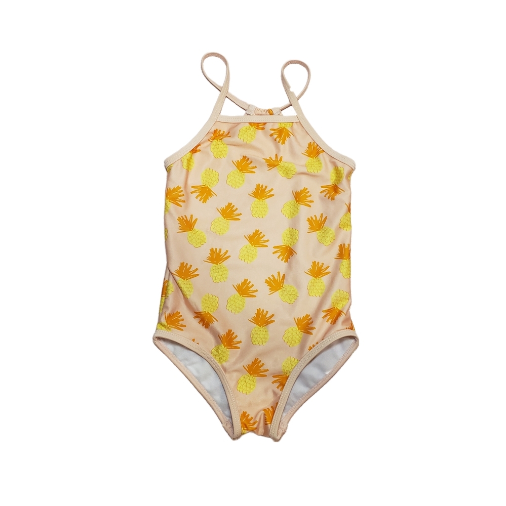 SwimZip 5T Girls Pineapple One Piece UPF 50+ Swimsuit
